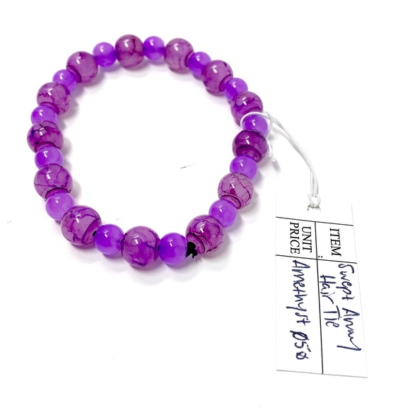 NWT Free People Swept Away Hair Tie Amethyst Purple - Picture 4 of 5